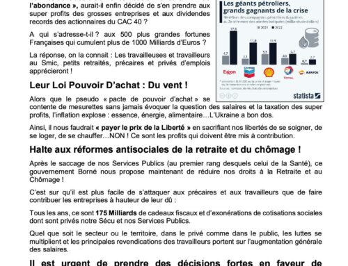 Manifestation 29 septembre: tract CGT