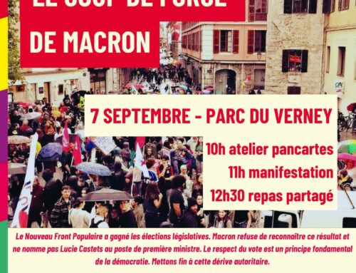 ça lutte en Savoie: le NFP appelle à manifester le samedi 07/09