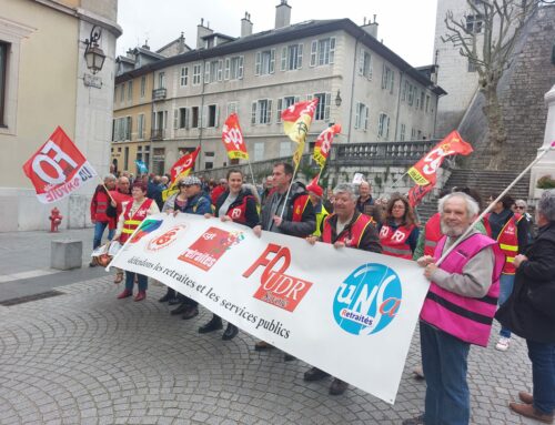 ça lutte en Savoie: le mardi 3 décembre avec les retraité(e)s.